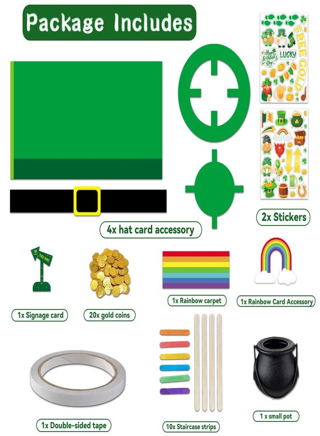 JUESMOS St Patrick's Day Leprechaun Trap Kit for Kids St Patricks Day Decorations Leprechaun Trap Crafts Kit How to Catch A Leprechaun Kit for Kids Classroom Activities St Patrick's Day Gifts - Image 3